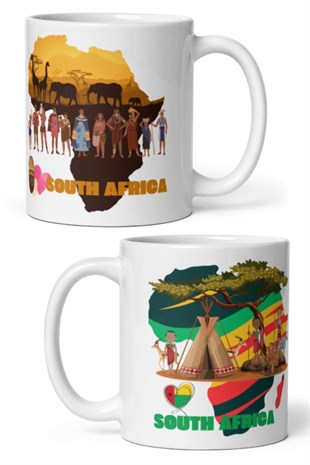Güney Afrika CumhuriyetiDünyadan HediyelerDNY-HDMUGB28Keskin Hediyelik Eşya Ve TekstilGüney Afrika Kupa Bardak 2 Adet Seyahat Hatıra South Africa Mug