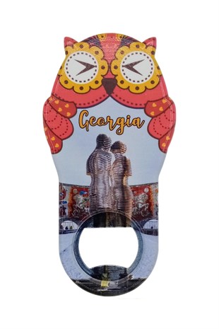 GürcistanDünyadan HediyelerDNY-HD101070Keskin Hediyelik Eşya Ve TekstilGürcistan Temalı Baykuş Magnet Kapak Açacak