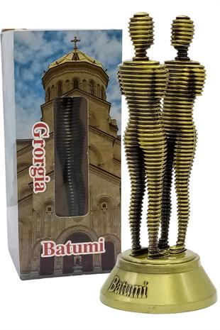 GürcistanDünyadan HediyelerDNY-HDMTL925Keskin Hediyelik Eşya Ve TekstilVintage Metal Gürcistan Batum Ali ve Nino Heykeli 15 cm