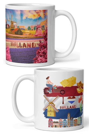 HollandaDünyadan HediyelerDNY-HDMUGB07Keskin Hediyelik Eşya Ve TekstilHollanda Kupa Bardak 2 Adet Seyahat Hatıra Holland Mug