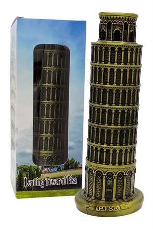 İtalyaDünyadan HediyelerDNY-HDMTL775Keskin Hediyelik Eşya Ve TekstilVintage Metal İtalya Pisa Kulesi Biblo Antik Bronz 18 cm