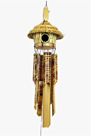 MalezyaDünyadan HediyelerDNY-HD100430Keskin Hediyelik Eşya Ve TekstilHasır Kuş Yuvalı Bambu Rüzgar Çanı 45 cm