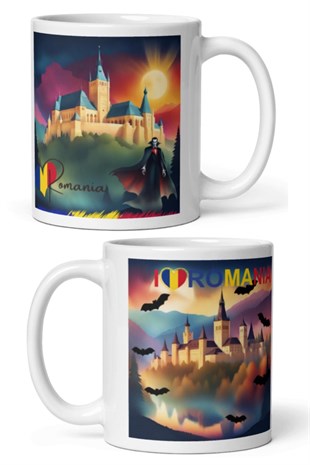 RomanyaDünyadan HediyelerDNY-HDMUGB42Keskin Hediyelik Eşya Ve TekstilRomanya Kupa Bardak 2 Adet Seyahat Hatıra Romania Mug