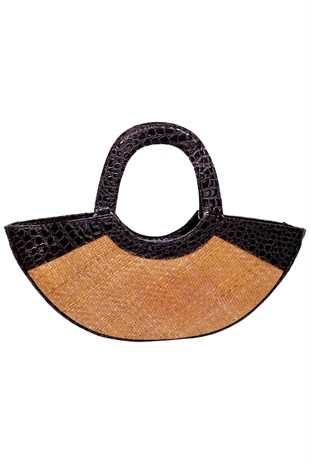 SeyşellerDünyadan HediyelerDNY-HD100661Keskin Hediyelik Eşya Ve TekstilHasır Örgü Deri Süslemeli El Omuz Çantası No.6