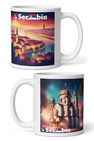 SırbistanDünyadan HediyelerDNY-HDMUGB41Keskin Hediyelik Eşya Ve TekstilSırbistan Kupa Bardak 2 Adet Seyahat Hatıra Serbia Mug