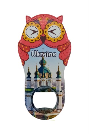 UkraynaDünyadan HediyelerDNY-HD101073Keskin Hediyelik Eşya Ve TekstilUkrayna Temalı Baykuş Magnet Kapak Açacak