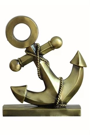 YunanistanDünyadan HediyelerDNY-HD100874Keskin Hediyelik Eşya Ve TekstilVintage Metal Çapa Biblo Antik Bronz 16 cm