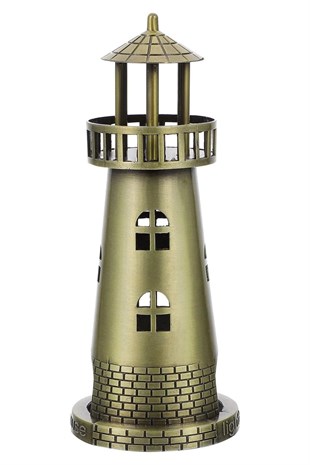 YunanistanDünyadan HediyelerDNY-HD100863Keskin Hediyelik Eşya Ve TekstilVintage Metal Deniz Feneri Biblo Antik Bronz 18 cm