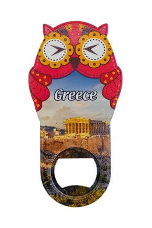 YunanistanDünyadan HediyelerDNY-HD101065Keskin Hediyelik Eşya Ve TekstilYunanistan Temalı Baykuş Magnet Kapak Açacak