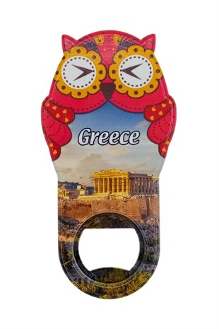 YunanistanDünyadan HediyelerDNY-HD101065Keskin Hediyelik Eşya Ve TekstilYunanistan Temalı Baykuş Magnet Kapak Açacak