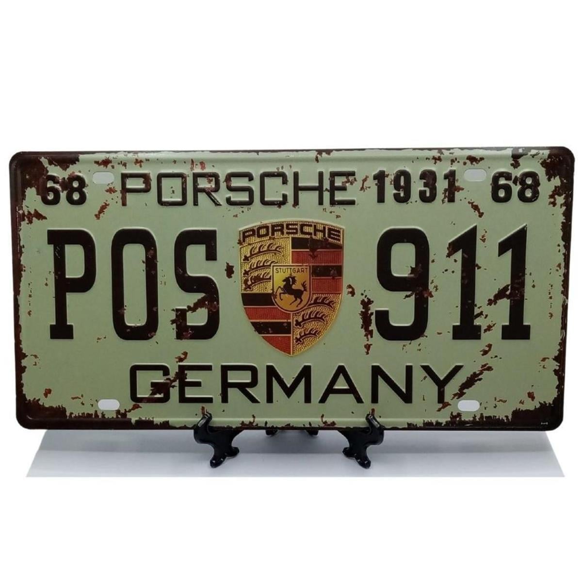 AlmanyaDünyadan HediyelerDNY-HD100477Keskin Hediyelik Eşya Ve TekstilDekoratif 3D Metal Plaka Porsche 1931 Germany 30cm