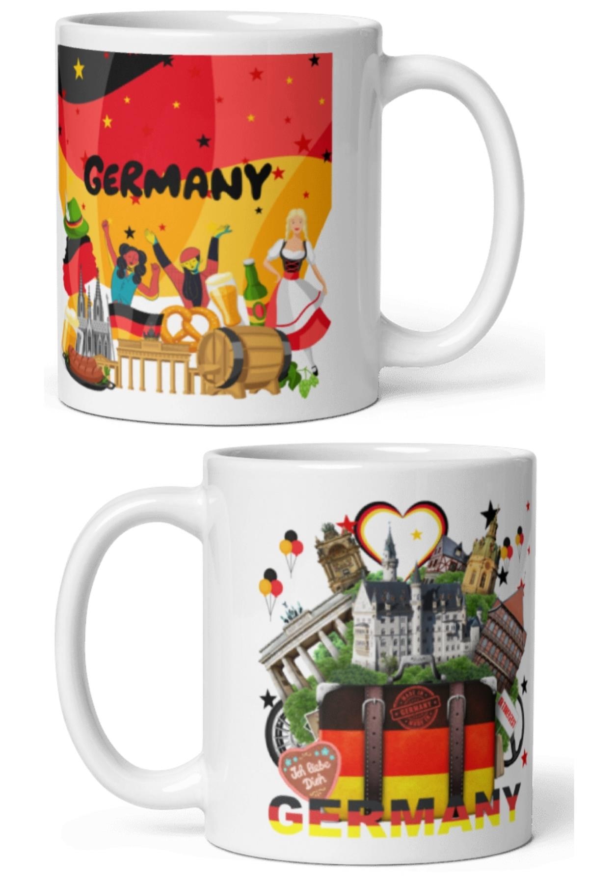 AlmanyaDünyadan HediyelerDNY-HDMUGB01Keskin Hediyelik Eşya Ve TekstilAlmanya Kupa Bardak 2 Adet Seyahat Hatıra Germany Mug