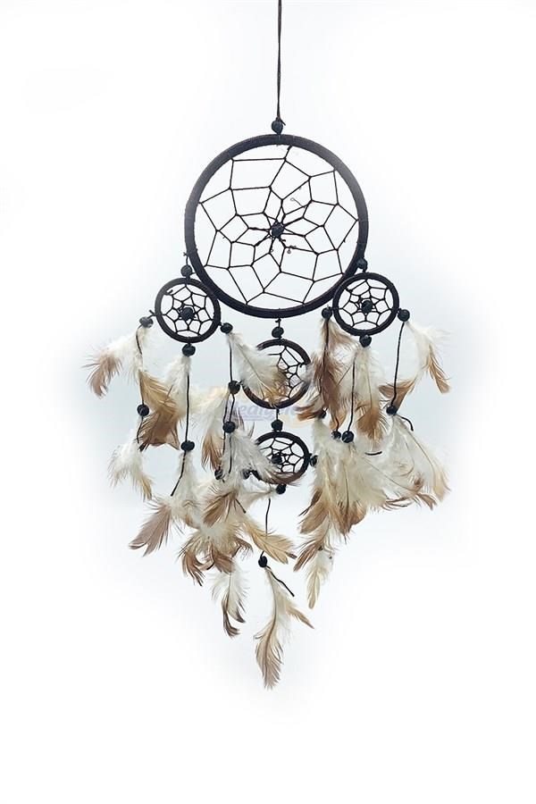 Amerika Birleşik DevletleriDünyadan HediyelerOZ-DCRYKP-S201Keskin Hediyelik Eşya Ve TekstilDream Catcher Rüya Kapanı Kahverengi/Beyaz 12 cm