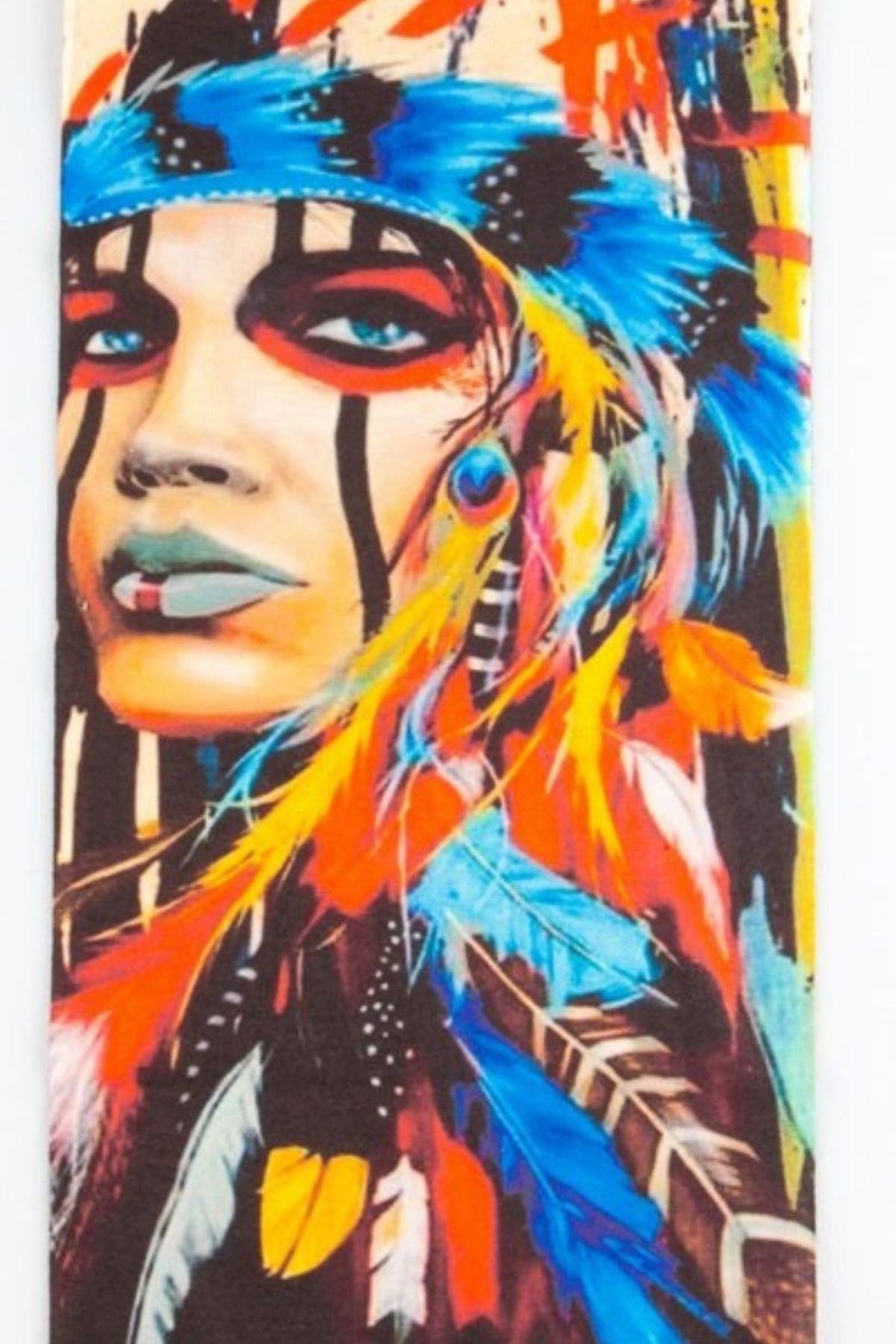 Amerika Birleşik DevletleriDünyadan HediyelerVOSBF-09Keskin Hediyelik Eşya Ve TekstilKızılderili Kadın Temalı Buff Boyunluk Bandana No:58