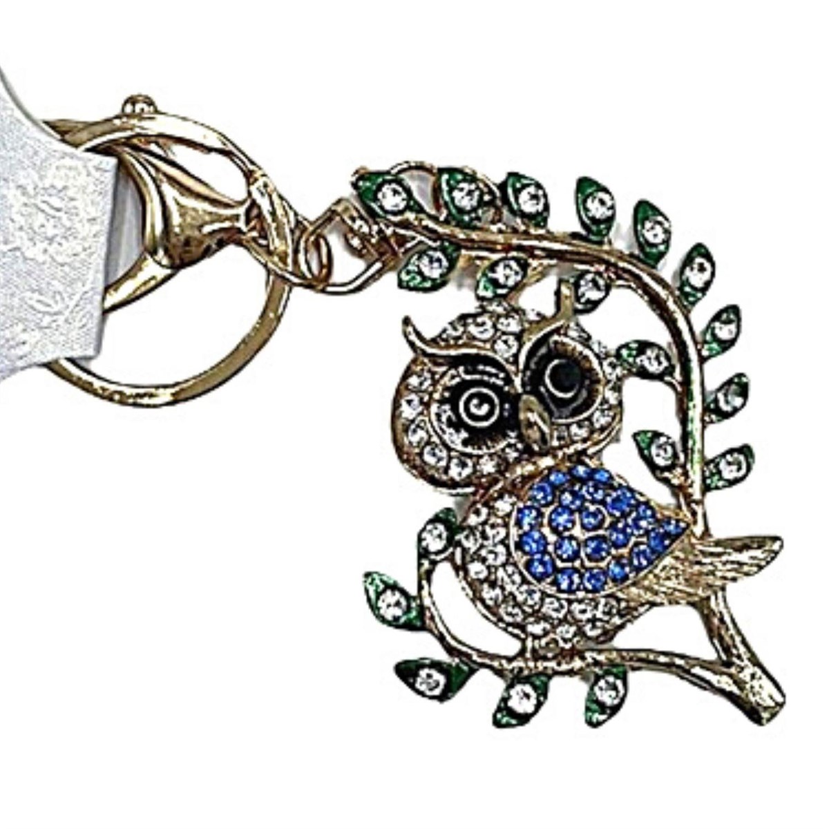 Amerika Birleşik DevletleriDünyadan HediyelerŞRK-ANHTR7734Keskin Hediyelik Eşya Ve TekstilMavi Kristal Taşlı Baykuş Anahtarlık