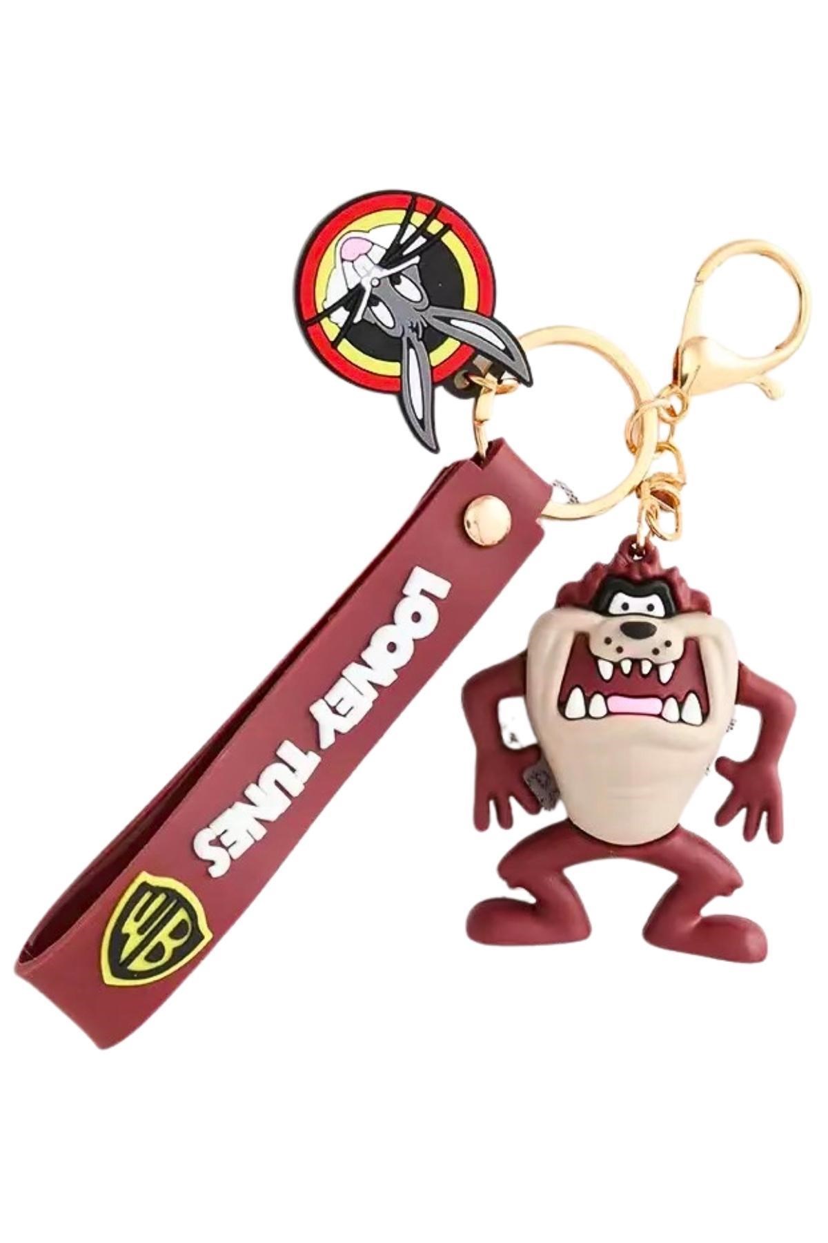 Amerika Birleşik DevletleriDünyadan HediyelerDNY-HD100624Keskin Hediyelik Eşya Ve TekstilTazmanya Canavarı 3D Karakter Silikon Anahtarlık