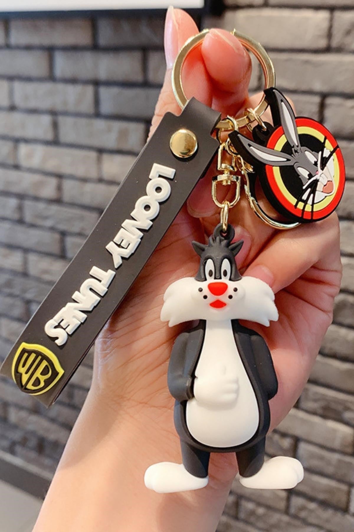 Amerika Birleşik DevletleriDünyadan HediyelerDNY-HD100626Keskin Hediyelik Eşya Ve TekstilSylvester 3D Karakter Silikon Anahtarlık
