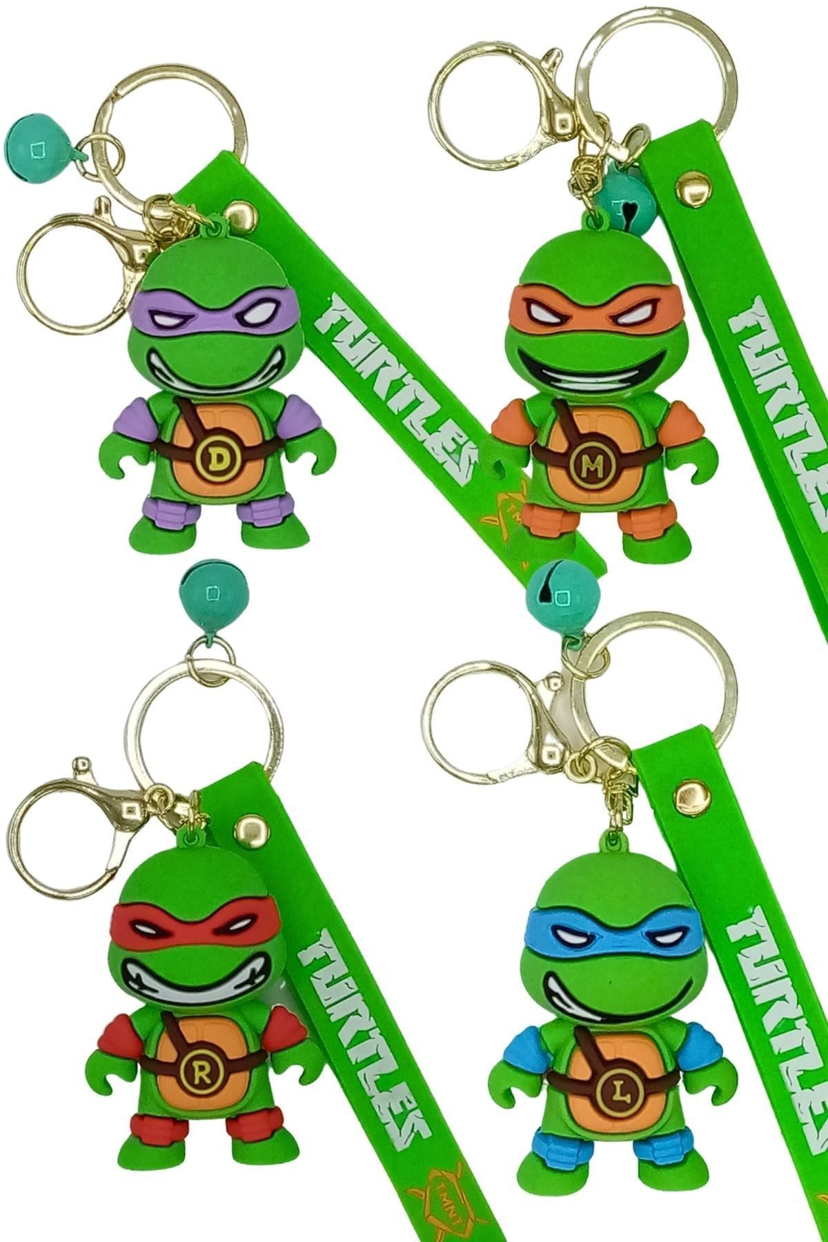 Amerika Birleşik DevletleriDünyadan HediyelerDNY-HD100636Keskin Hediyelik Eşya Ve TekstilNinja Turtles 3D Leonardo Raphael Michelangelo Donatello Silikon Anahtarlık Dörtlü Set