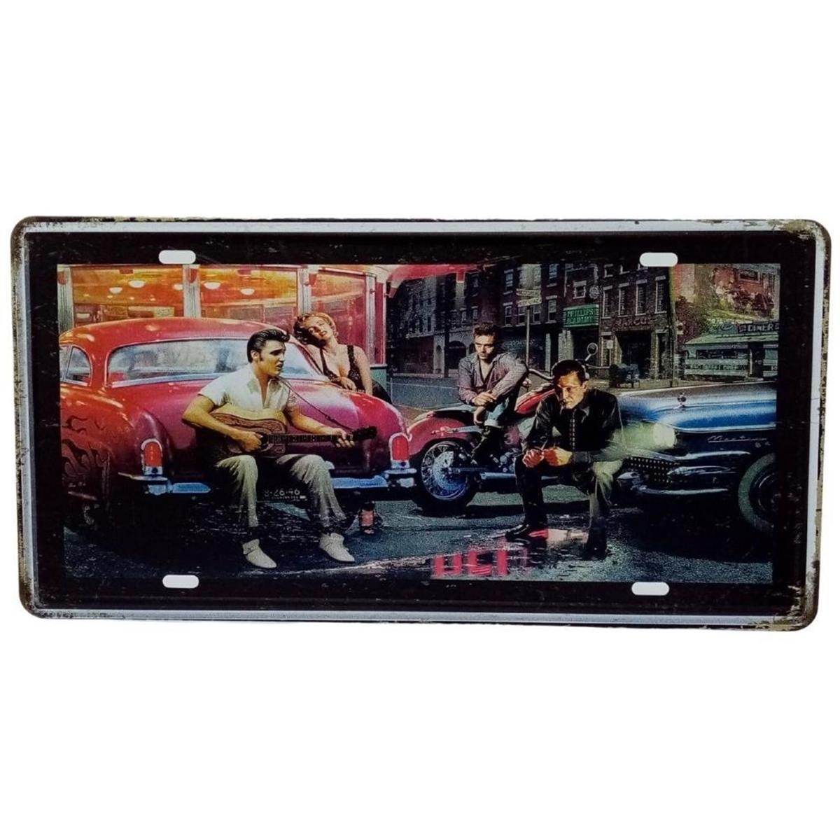 Amerika Birleşik DevletleriDünyadan HediyelerDNY-HD100561Keskin Hediyelik Eşya Ve TekstilDekoratif 3D Metal Plaka Elvis Presley 30cm