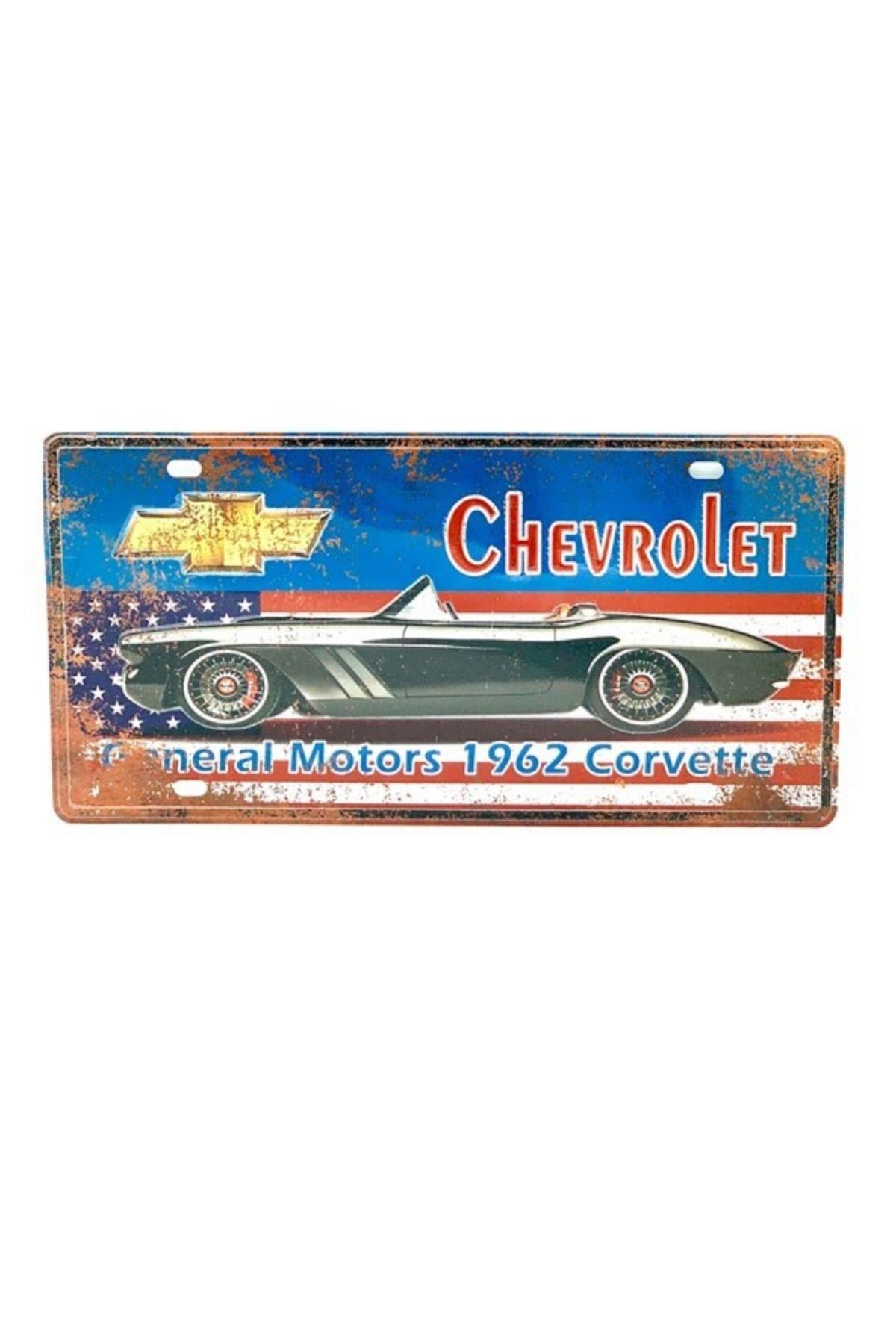 Amerika Birleşik DevletleriDünyadan HediyelerPLKMNK-03Keskin Hediyelik Eşya Ve TekstilDekoratif Plaka Chevrolet Araba