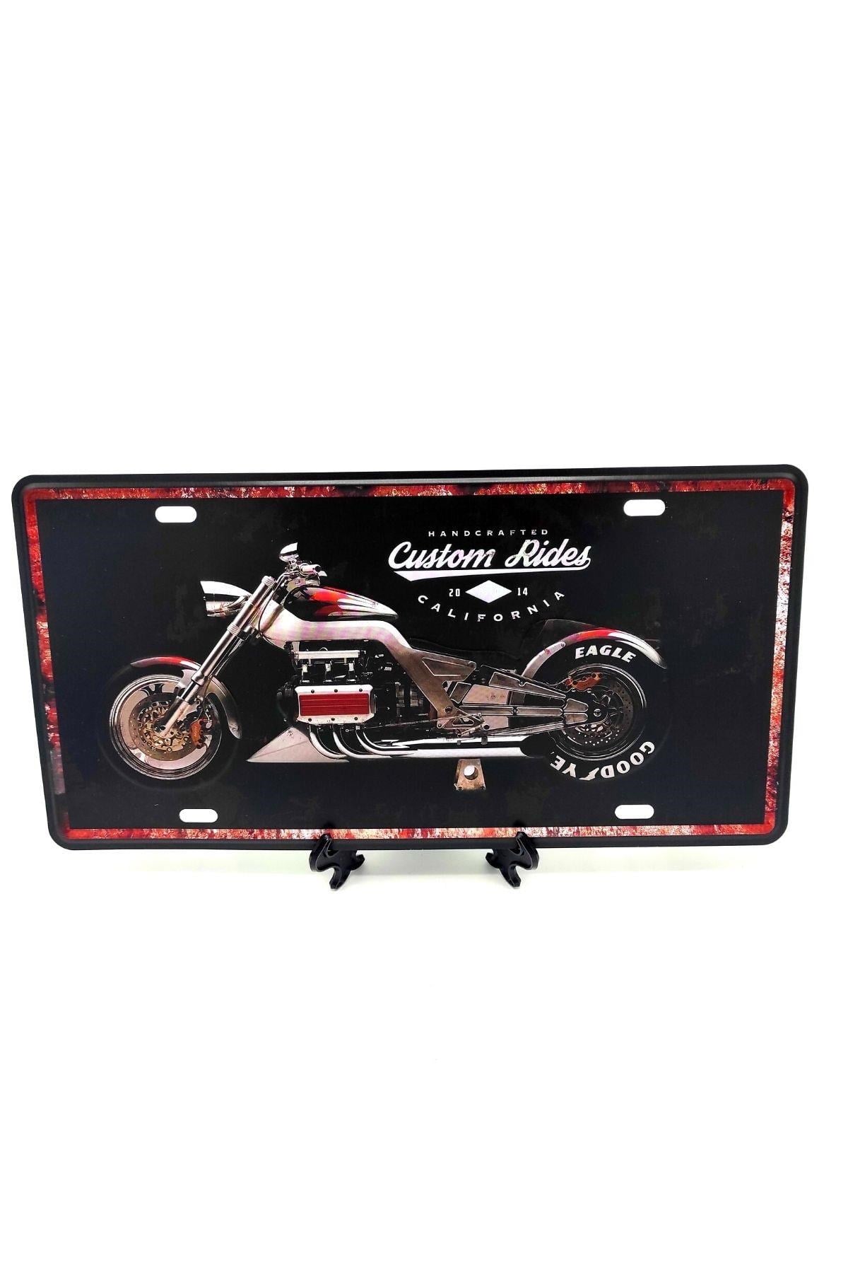Amerika Birleşik DevletleriDünyadan HediyelerPLKCLF-07Keskin Hediyelik Eşya Ve TekstilDekoratif Metal Plaka Custom Rides Harley Davidson California