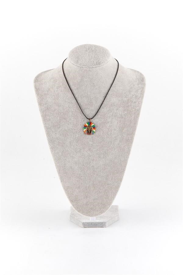 Amerika Birleşik DevletleriDünyadan HediyelerKLYABDKZL-08Keskin Hediyelik Eşya Ve TekstilKızılderili Şef Figür Metal Kolye