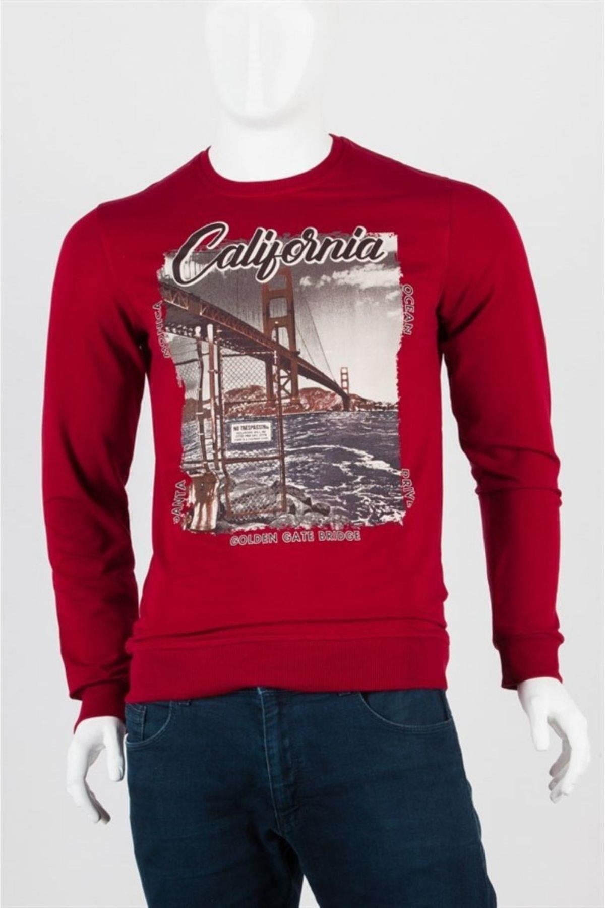 Amerika Birleşik DevletleriDünyadan HediyelerDNY-HD100020Keskin Hediyelik Eşya Ve TekstilKaliforniya Unisex Pamuklu Slim Fit Sweatshirt Small