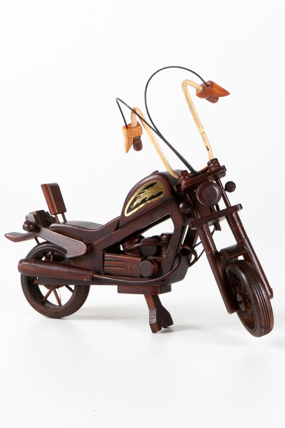 Amerika Birleşik DevletleriDünyadan HediyelerDNY-HD100605Keskin Hediyelik Eşya Ve TekstilDekoratif Ahşap Harley Davidson Motosiklet 20 cm