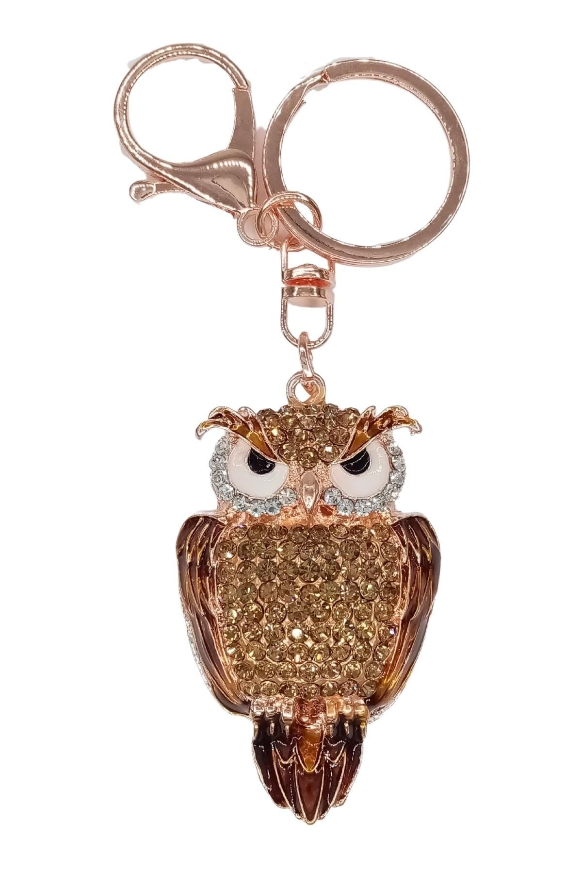 Amerika Birleşik DevletleriDünyadan HediyelerDNY-HDYZMRT71485Keskin Hediyelik Eşya Ve TekstilKristal Taşlı Gold Baykuş Anahtarlık No.2