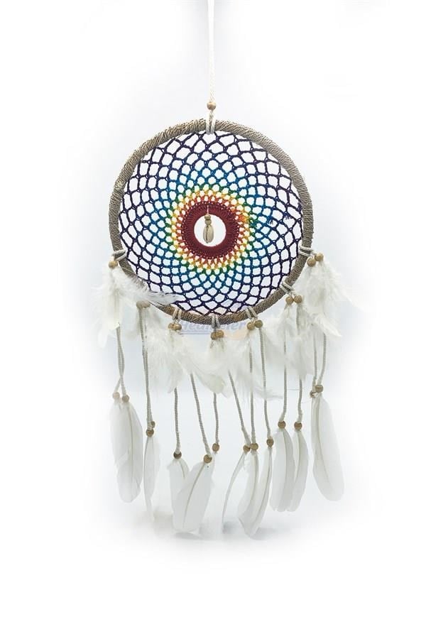 Amerika Birleşik DevletleriDünyadan HediyelerOZ-DCRYKP-S33021Keskin Hediyelik Eşya Ve TekstilDream Catcher Rüya Kapanı Gökkuşağı 22 cm