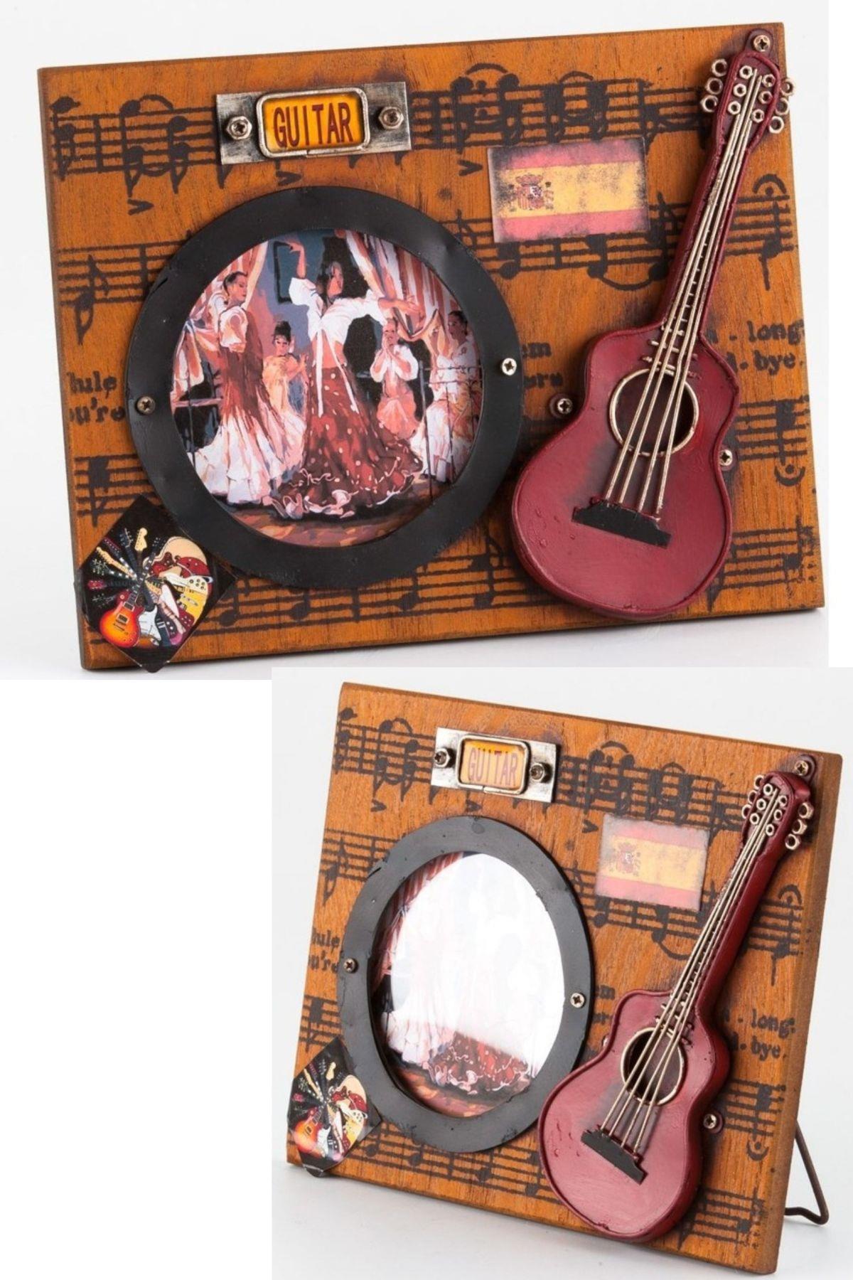 Amerika Birleşik DevletleriDünyadan HediyelerDNY-HD1504F-335AKeskin Hediyelik Eşya Ve TekstilDekoratif Metal Çerçeve Gitar Dekorlu