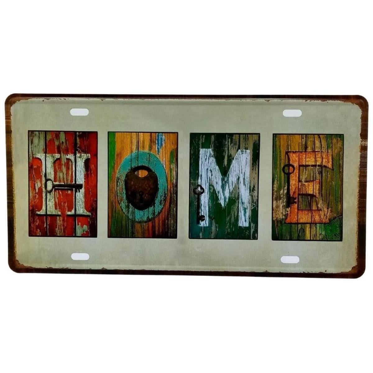 Amerika Birleşik DevletleriDünyadan HediyelerDNY-HD100553Keskin Hediyelik Eşya Ve TekstilDekoratif 3D Metal Plaka Home 30cm