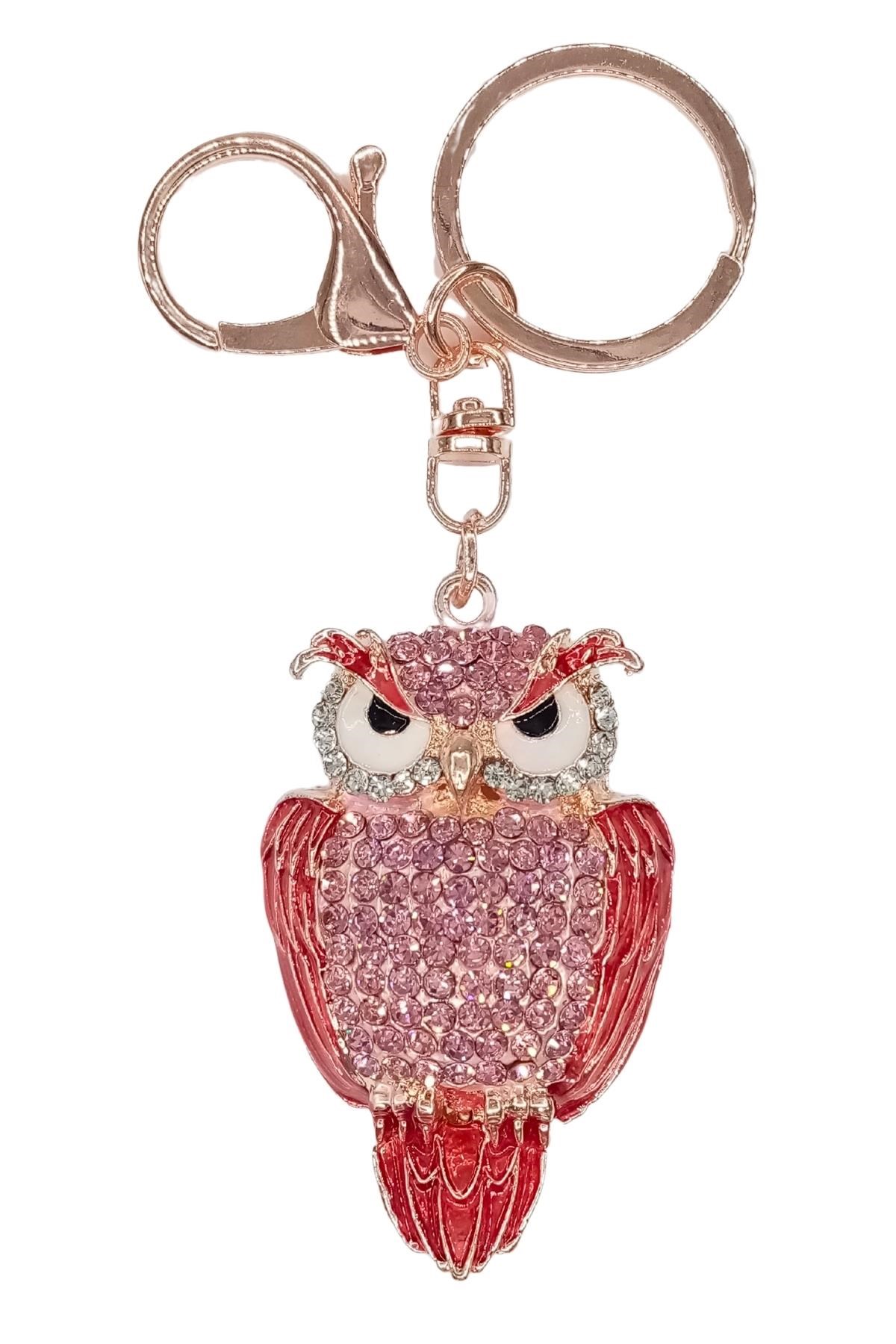 Amerika Birleşik DevletleriDünyadan HediyelerDNY-HDYZMRT71486Keskin Hediyelik Eşya Ve TekstilKristal Taşlı Pembe Baykuş Anahtarlık No.3
