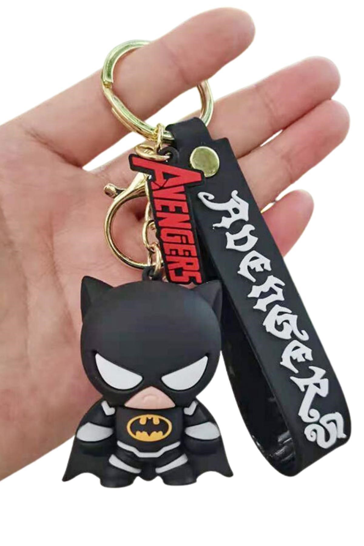 Amerika Birleşik DevletleriDünyadan HediyelerDNY-HD100623Keskin Hediyelik Eşya Ve TekstilBatman Figür Siyah Silikon Anahtarlık Gold Metal