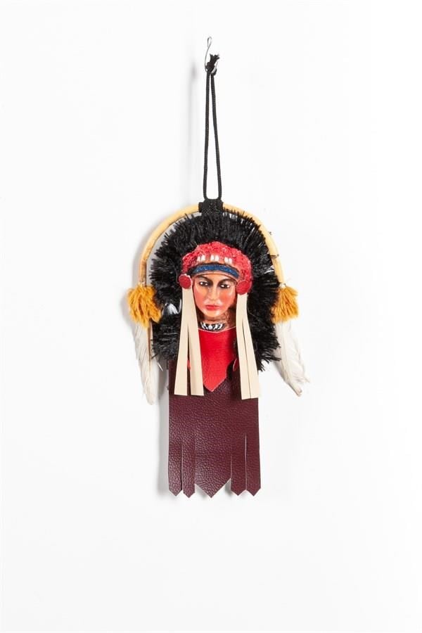 Amerika Birleşik DevletleriDünyadan HediyelerOZ-KZLDR-02Keskin Hediyelik Eşya Ve TekstilKızılderili Maske Duvar Süsü Savaşçı 15 cm