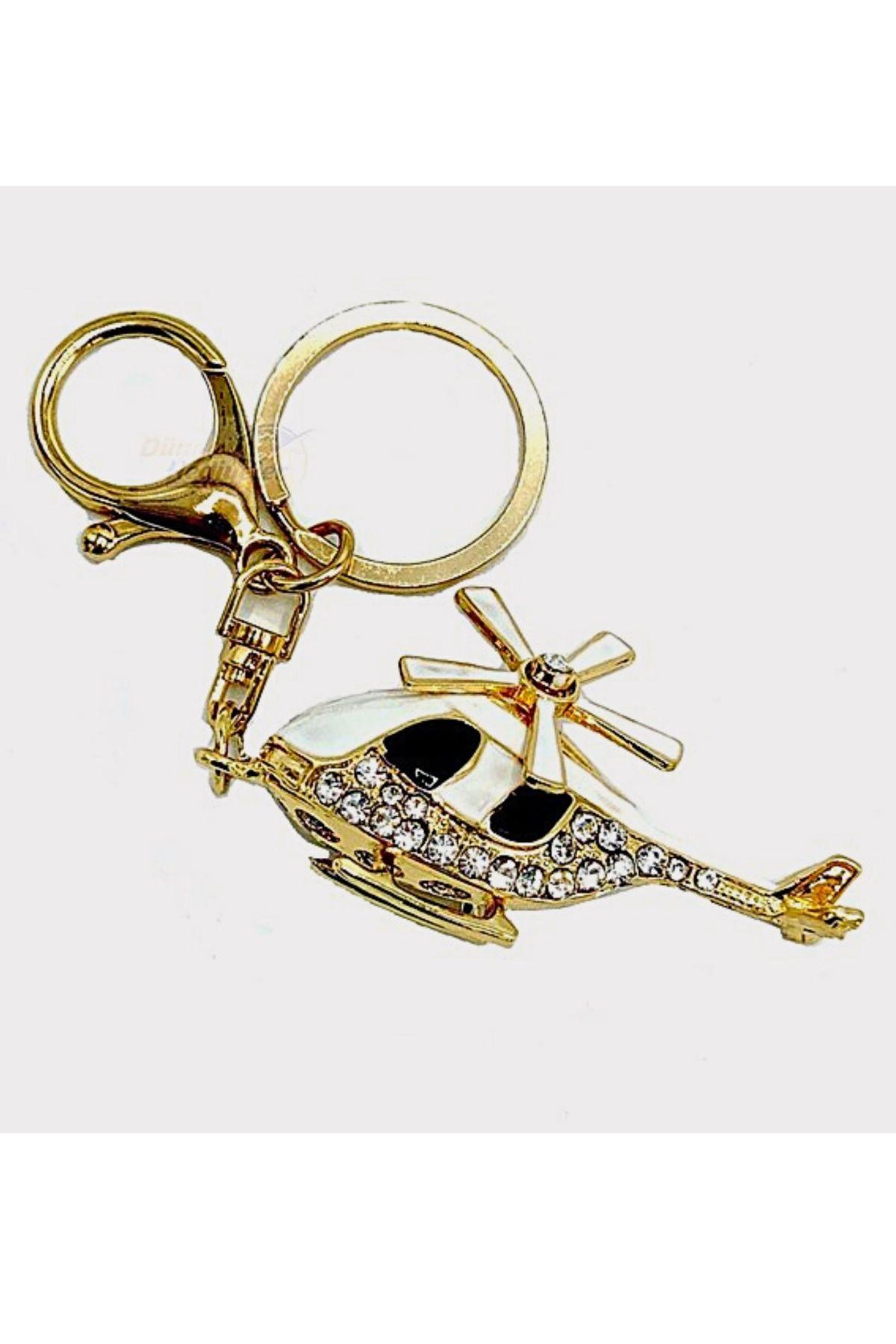 Amerika Birleşik DevletleriDünyadan HediyelerŞRK-ANHR-055Keskin Hediyelik Eşya Ve TekstilSiyah Taşlı Kırmızı Helikopter Anahtarlık