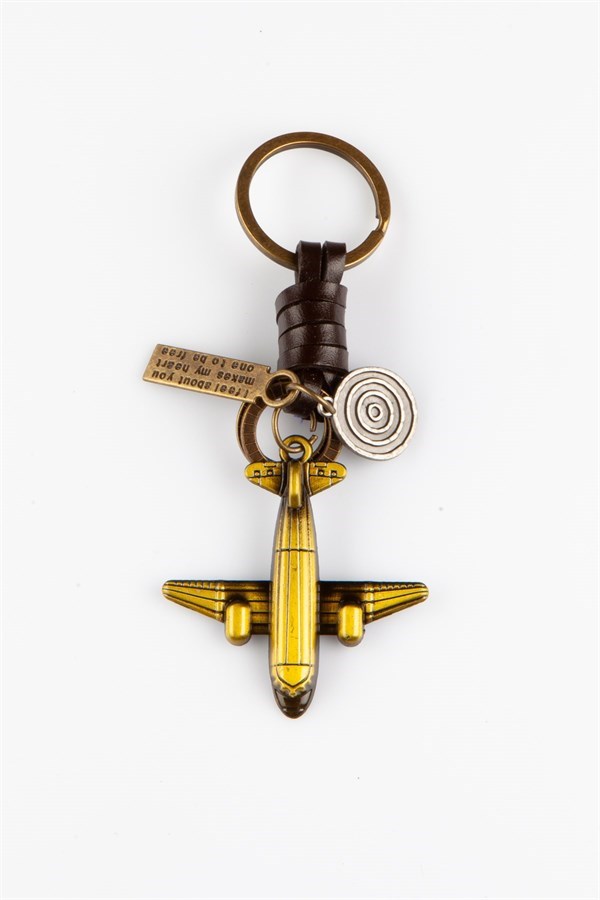 Amerika Birleşik DevletleriDünyadan HediyelerANHTR-MTLDRUÇK083Keskin Hediyelik Eşya Ve TekstilMetal Deri Retro Uçak Anahtarlık