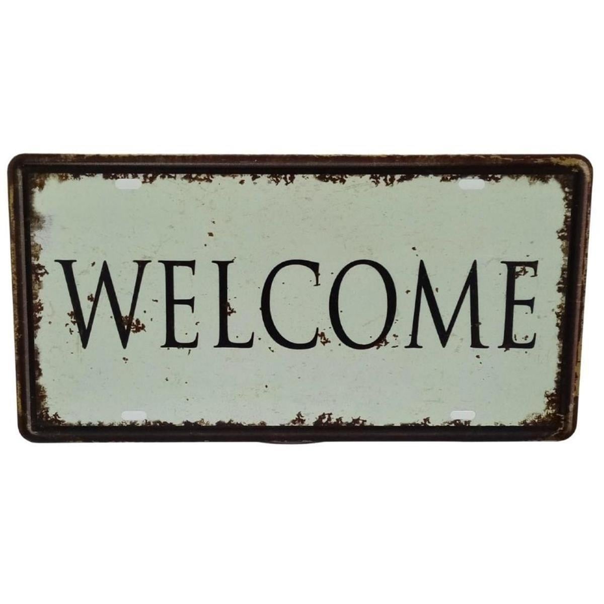 Amerika Birleşik DevletleriDünyadan HediyelerDNY-HD100558Keskin Hediyelik Eşya Ve TekstilDekoratif 3D Metal Plaka Welcome 30cm