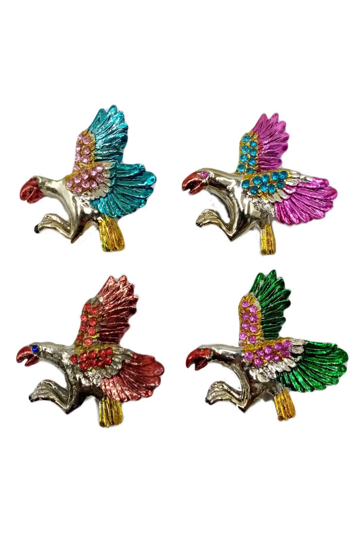 Amerika Birleşik DevletleriDünyadan HediyelerDNY-HD100393Keskin Hediyelik Eşya Ve TekstilAmerikan Kartalı Magnet Dört Renk Kristal Taşlı Dörtlü Set