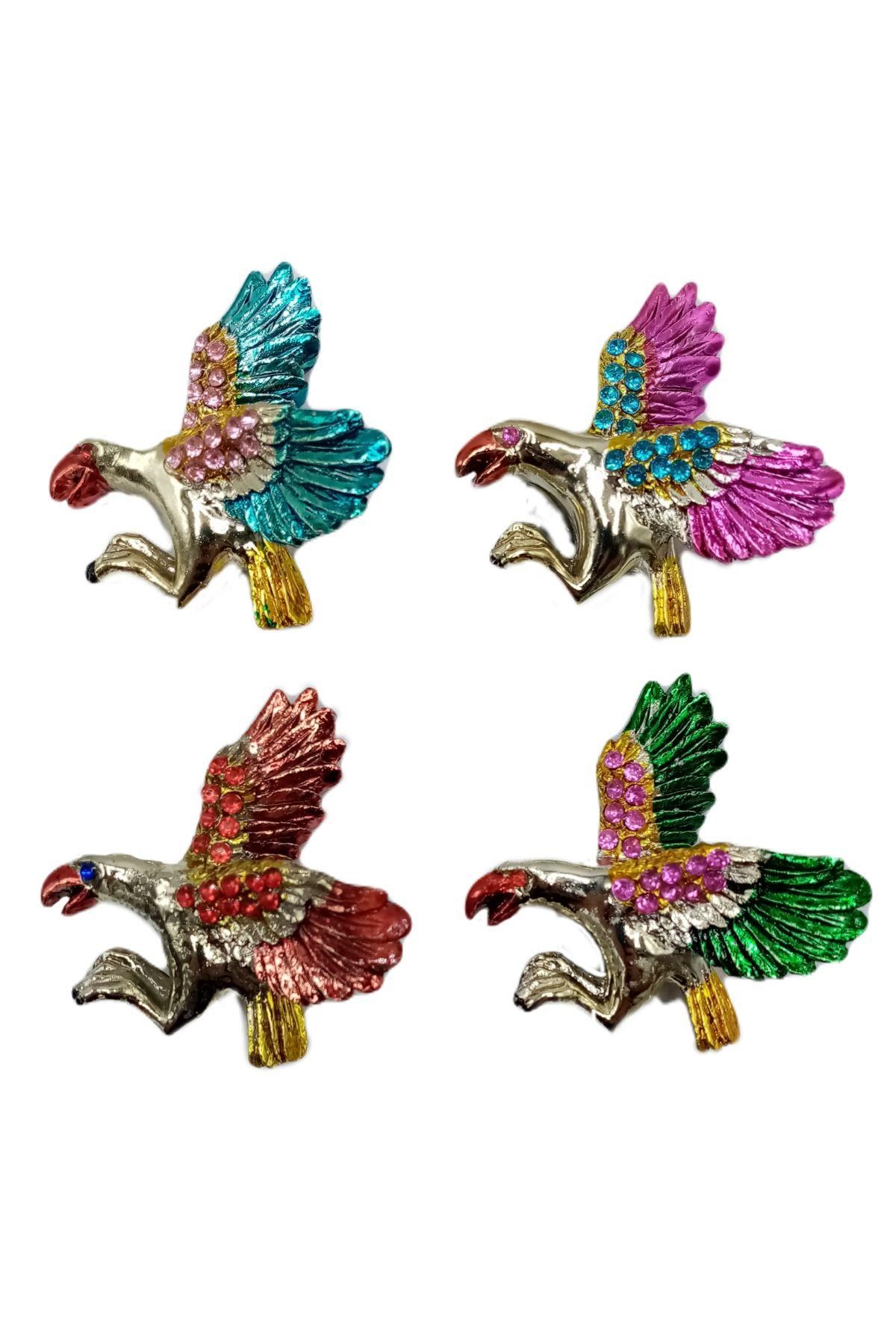 Amerika Birleşik DevletleriDünyadan HediyelerDNY-HD100393Keskin Hediyelik Eşya Ve TekstilAmerikan Kartalı Magnet Dört Renk Kristal Taşlı Dörtlü Set