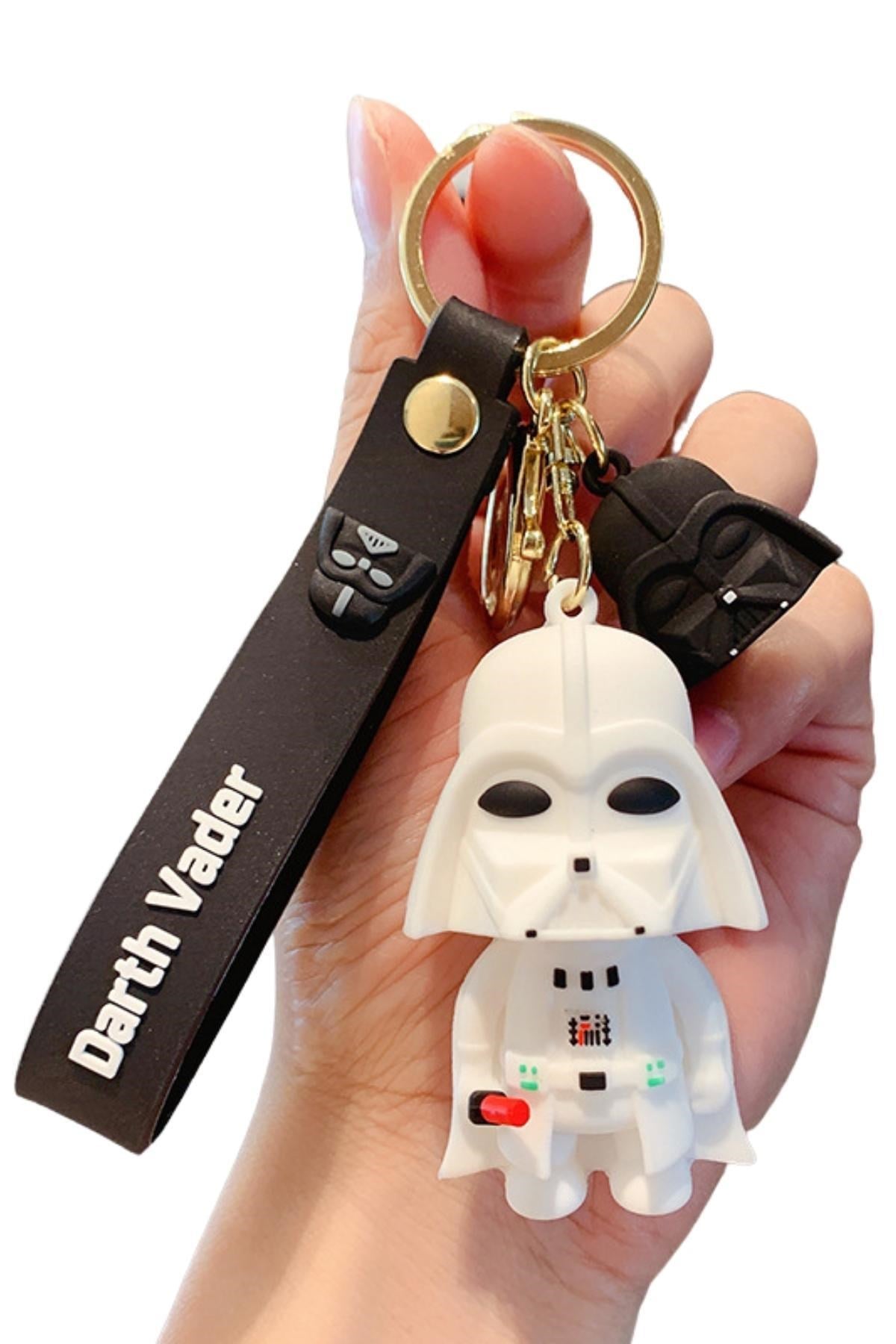 Amerika Birleşik DevletleriDünyadan HediyelerDNY-HD100478Keskin Hediyelik Eşya Ve TekstilStar Wars Darth Vader Figür Beyaz Silikon Metal Anahtarlık