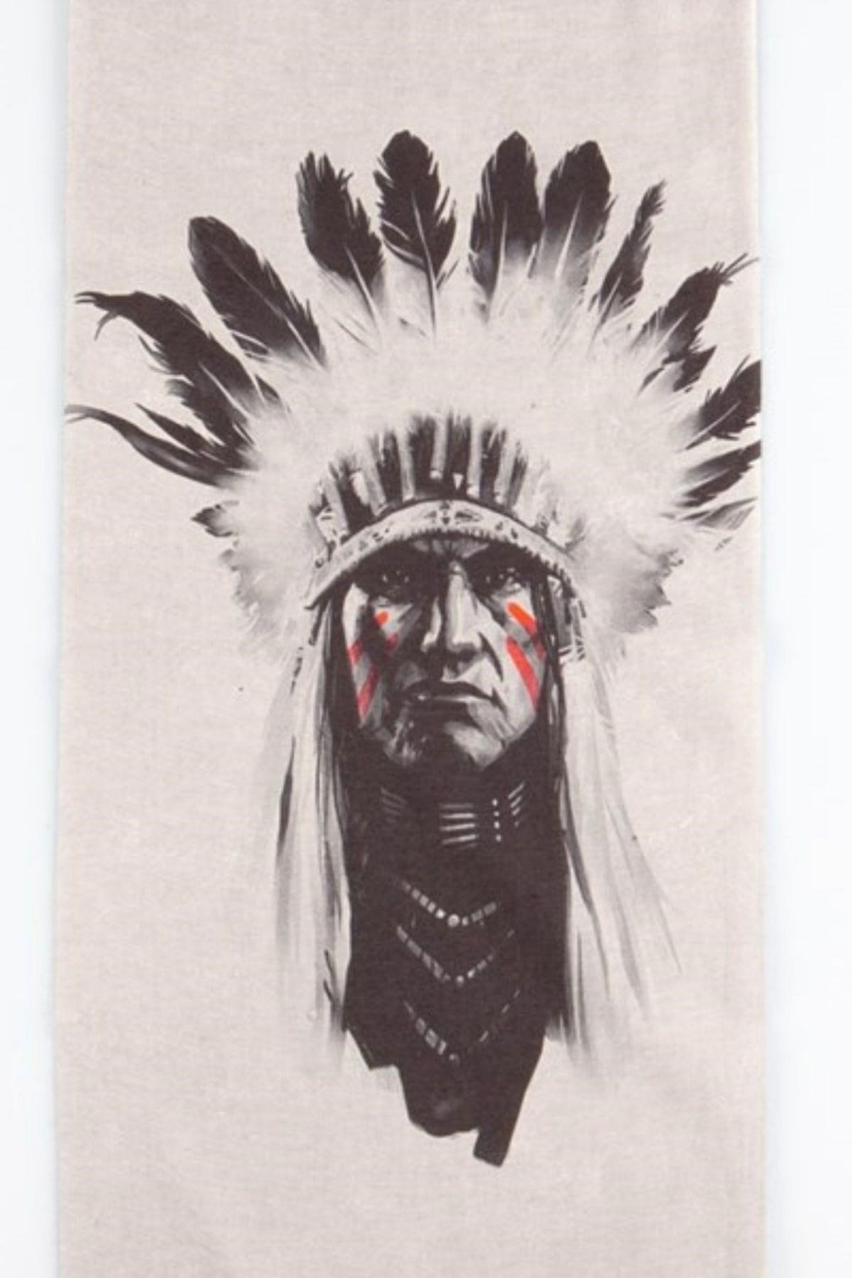 Amerika Birleşik DevletleriDünyadan HediyelerVOSBF-06Keskin Hediyelik Eşya Ve TekstilKızılderili Şefi Temalı Buff Boyunluk Bandana No:54