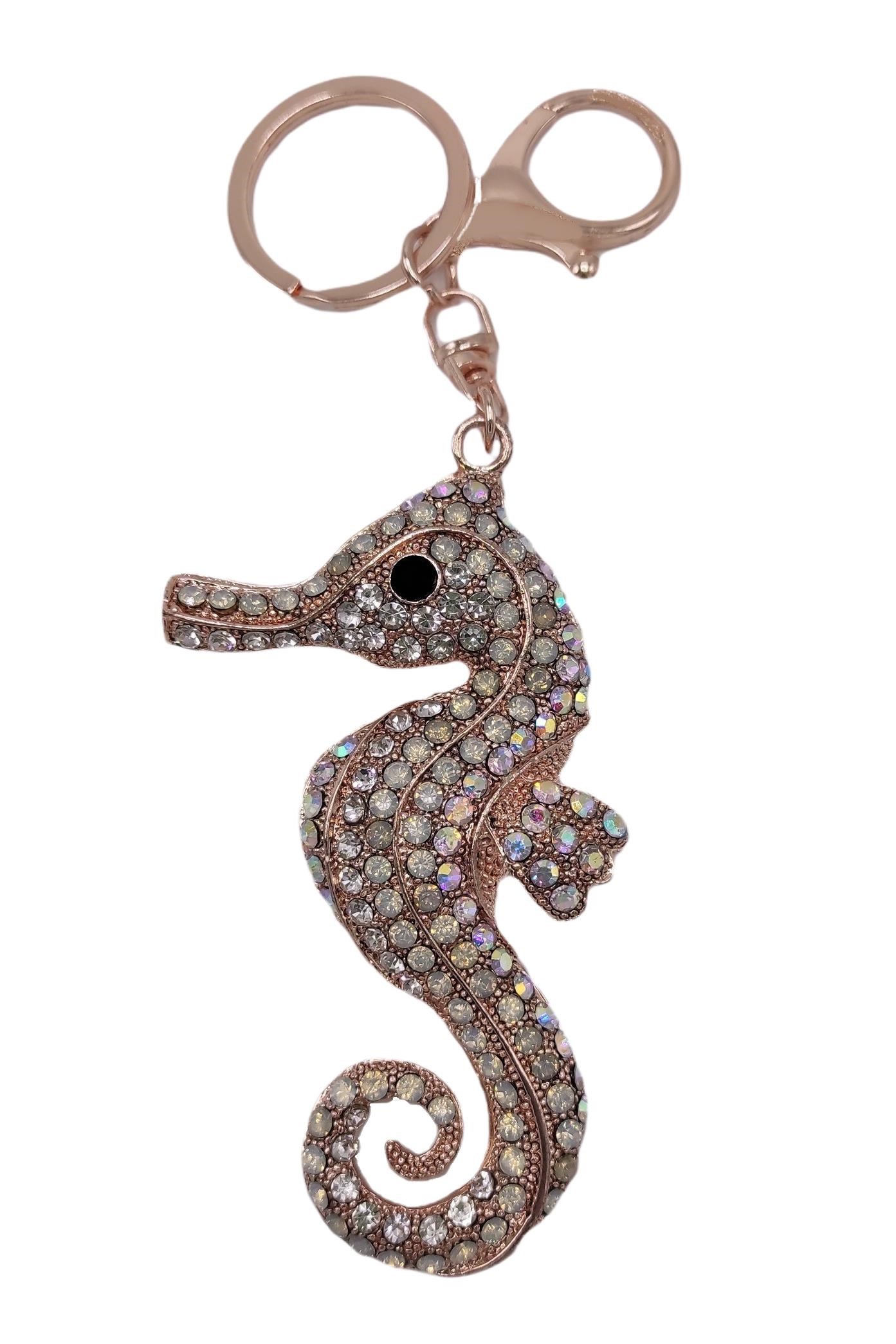 AvustralyaDünyadan HediyelerDNY-HD100089Keskin Hediyelik Eşya Ve TekstilBeyaz Kristal Taşlı Denizatı Anahtarlık