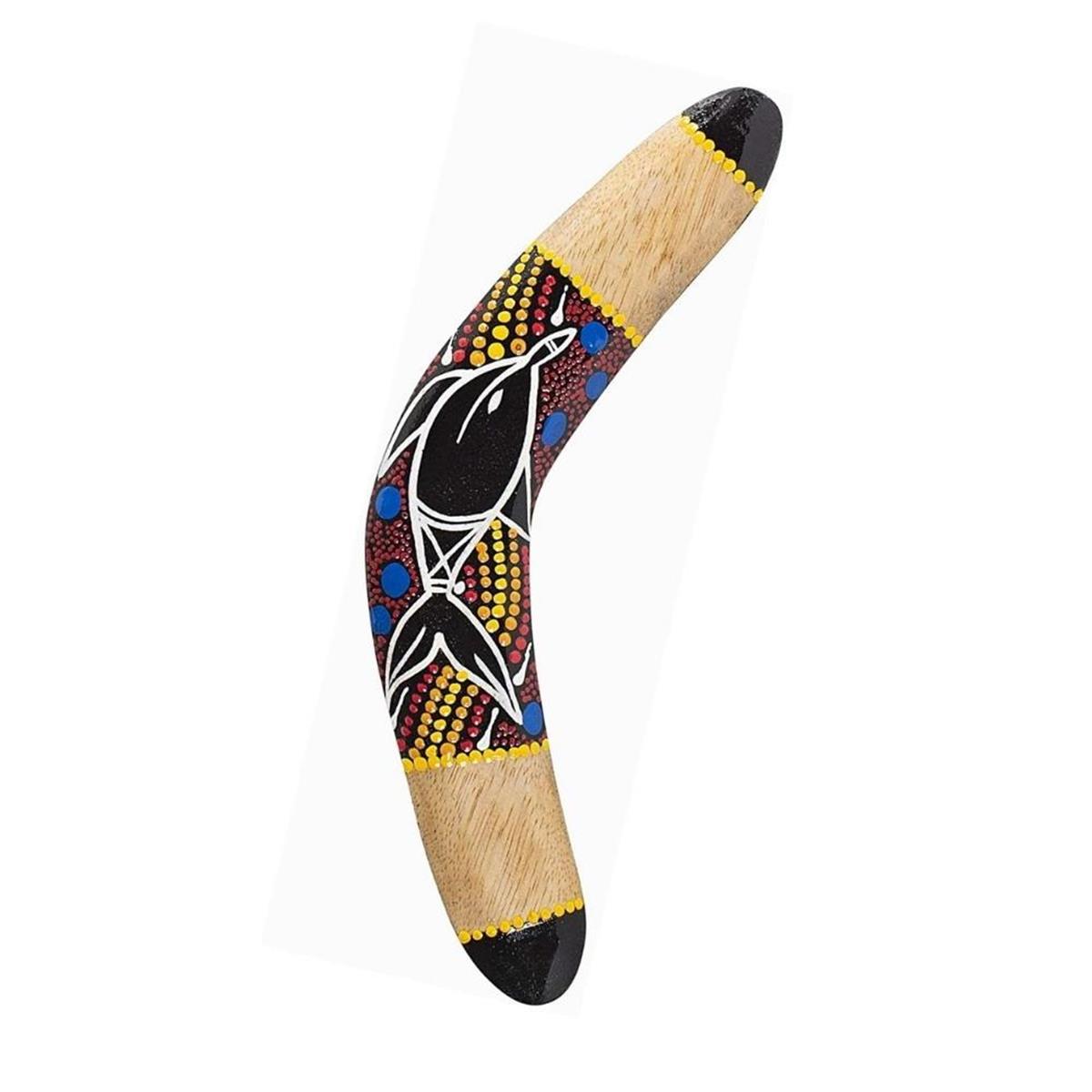 AvustralyaDünyadan HediyelerDNY-HD100547Keskin Hediyelik Eşya Ve TekstilAhşap Bumerang El Yapımı Avustralya Aborijinal Tarz 30cm