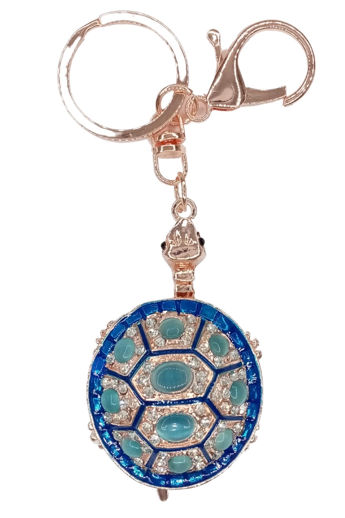 AvustralyaDünyadan HediyelerDNY-HDYZMRT71488Keskin Hediyelik Eşya Ve TekstilKristal Taşlı Mavi Kaplumbağa Anahtarlık No.2