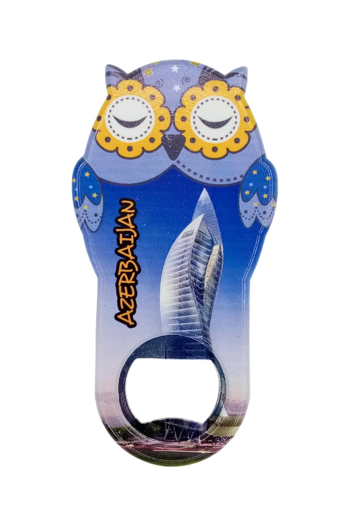 AzerbaycanDünyadan HediyelerDNY-HD101042Keskin Hediyelik Eşya Ve TekstilAzerbaycan Temalı Baykuş Magnet Kapak Açacak