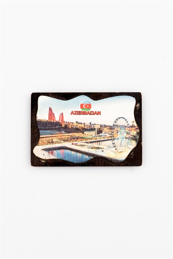 AzerbaycanDünyadan HediyelerKRTSOVLMGNT-663Keskin Hediyelik Eşya Ve TekstilAzerbaycan Temalı Deri Magnet Ahşap Tabaka