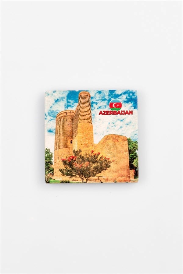 AzerbaycanDünyadan HediyelerTŞBRDKALT-1065Keskin Hediyelik Eşya Ve TekstilAzerbaycan Temalı Taş Bardak Altlığı