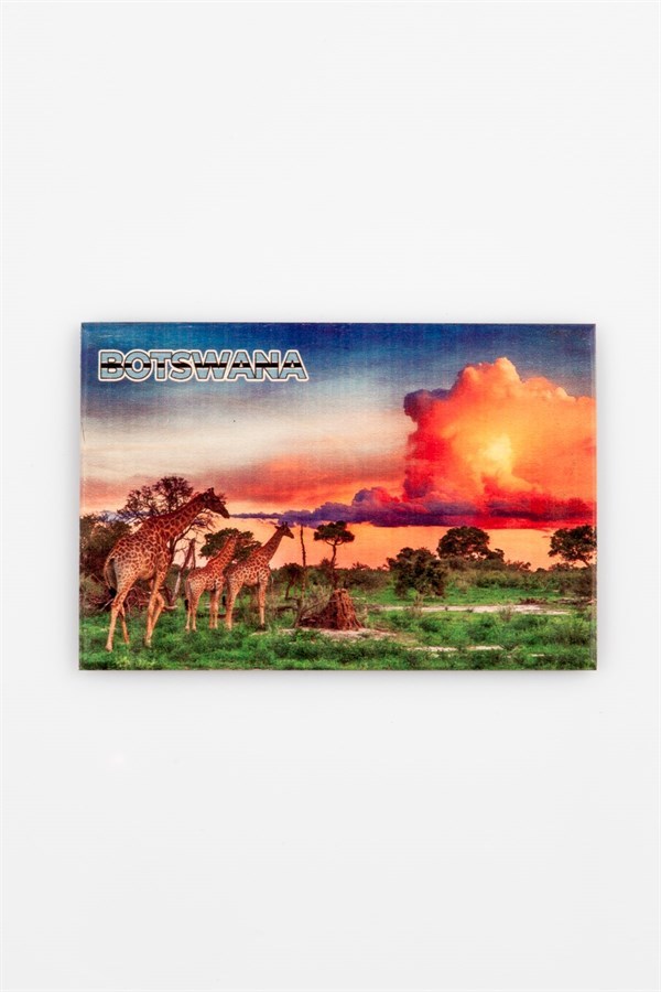 BotsvanaDünyadan HediyelerAHŞPKRTPSTL-3122Keskin Hediyelik Eşya Ve TekstilBotsvana Temalı Ahşap Kartpostal Magnet