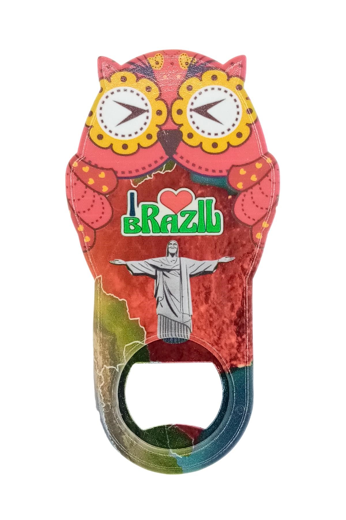 BrezilyaDünyadan HediyelerDNY-HD101072Keskin Hediyelik Eşya Ve TekstilBrezilya Temalı Baykuş Magnet Kapak Açacak